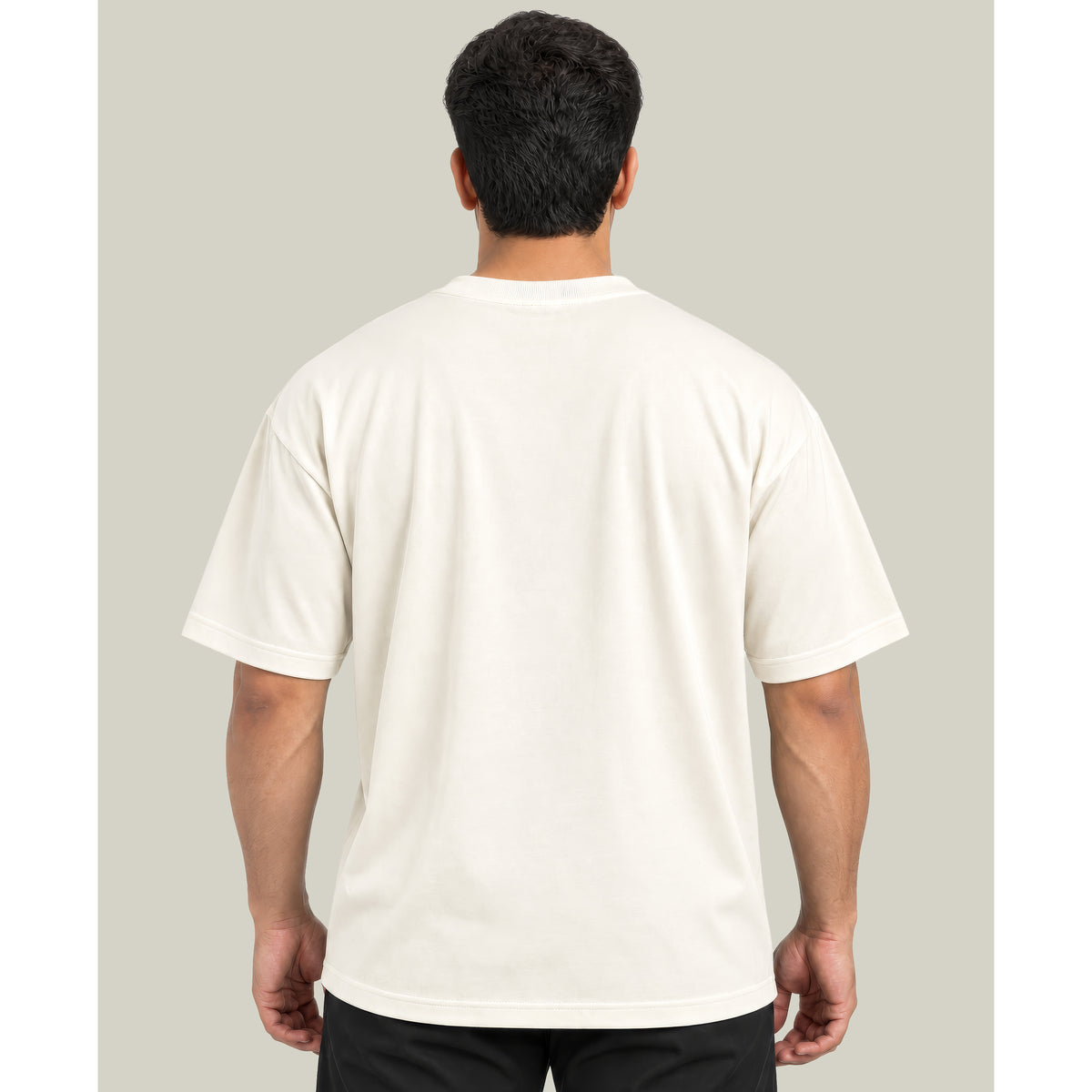 HOUSE OF RYVEN Men's 240 GSM Oversized Solid Half Sleeve Cotton T-Shirt | Relaxed Fit | Breathable Casual Wear | Available in Plus Sizes