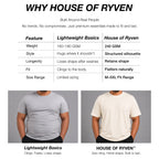 HOUSE OF RYVEN Men's 240 GSM Oversized Solid Half Sleeve Cotton T-Shirt | Relaxed Fit | Breathable Casual Wear | Available in Plus Sizes