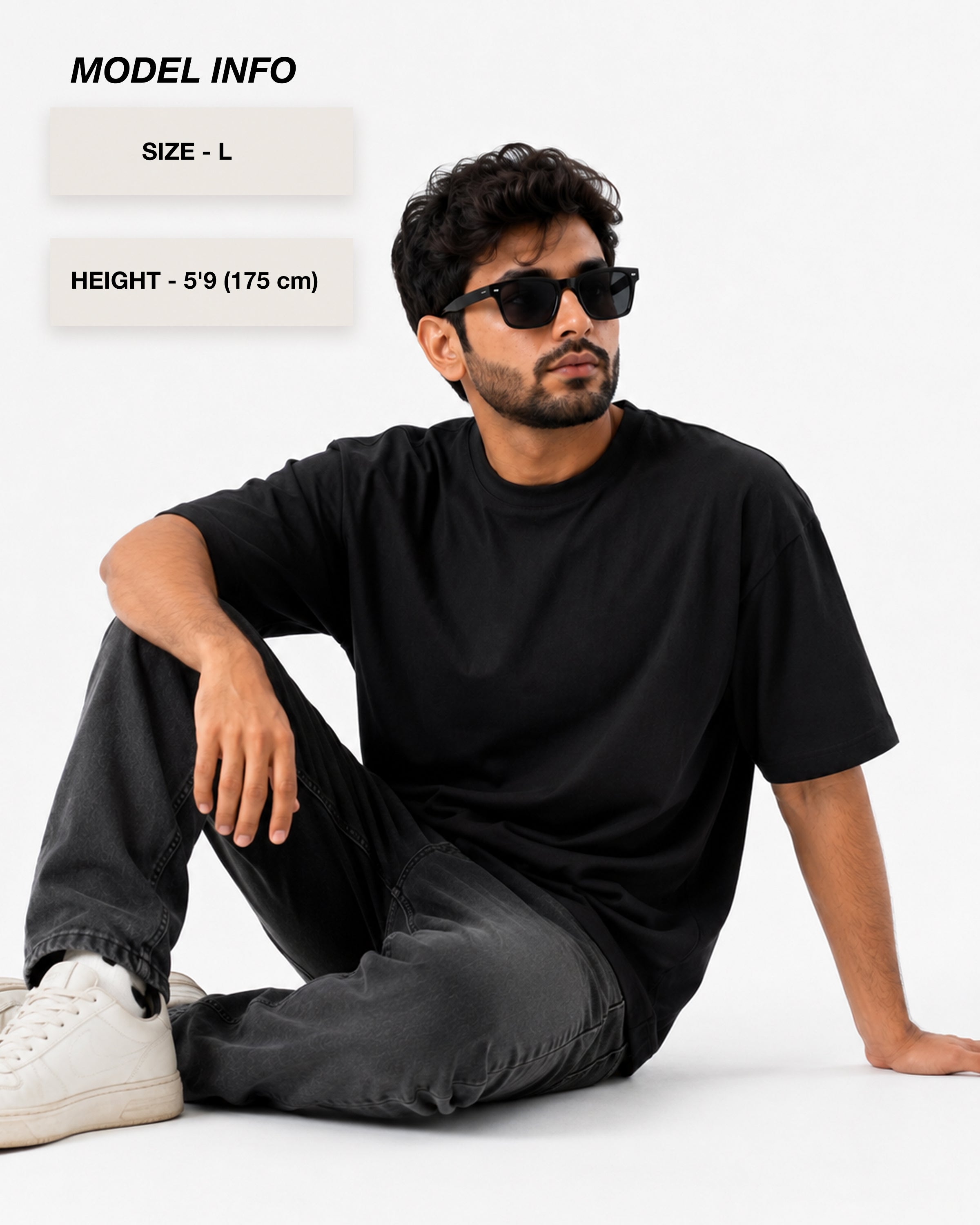 Premium Heavyweight Relaxed Fit T-Shirt – Black – 240 GSM Interlock Compact Cotton – M–5XL