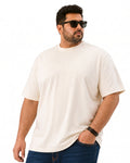 Premium Heavyweight Relaxed Fit T-Shirt – Off White – 240 GSM Interlock Compact Cotton – M–5XL