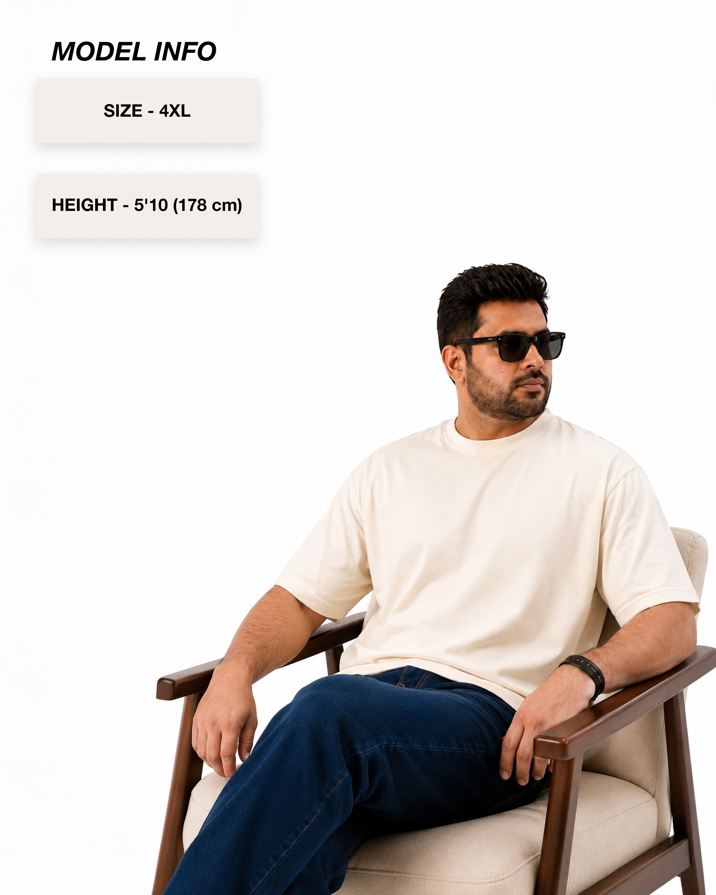 Premium Heavyweight Relaxed Fit T-Shirt – Off White – 240 GSM Interlock Compact Cotton – M–5XL