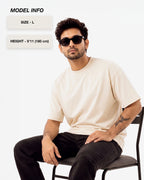 Premium Heavyweight Relaxed Fit T-Shirt – Off White – 240 GSM Interlock Compact Cotton – M–5XL